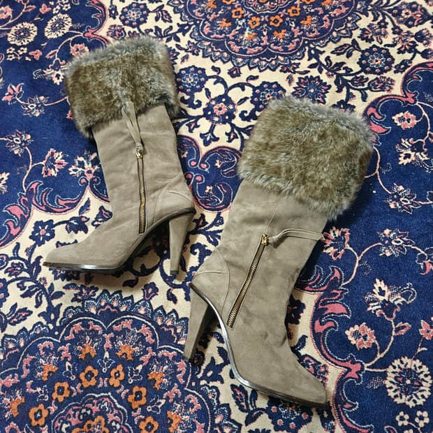 메긴(McGINN) 에코퍼 스웨이드 롤업 부츠 38size