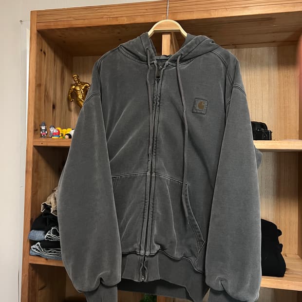 칼하트 윕 후디드 비스타 자켓 그래파이트 가먼트 다이드