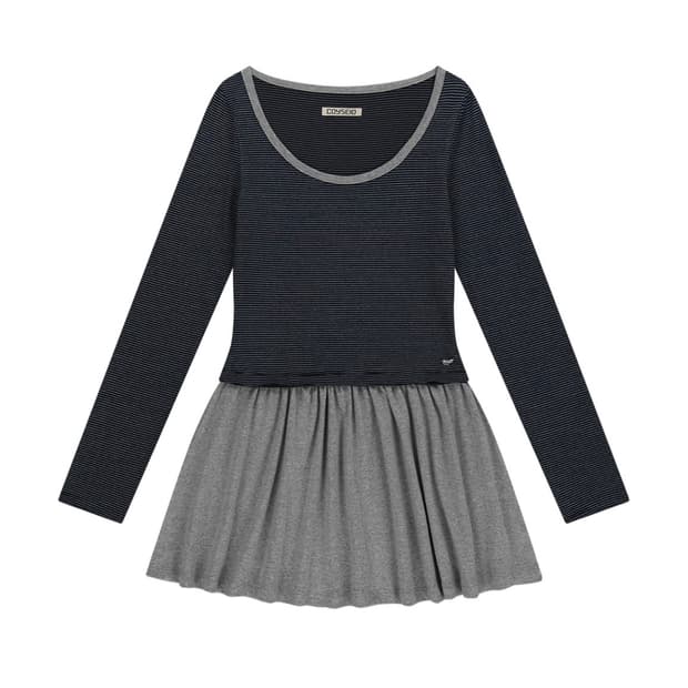 코이세이오 코이 스트라이프 드레스 네이비