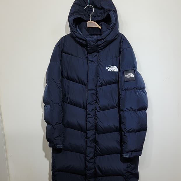 (L) 노스페이스 거위털 롱패딩 점퍼 네이비 구스다운 패딩코트 