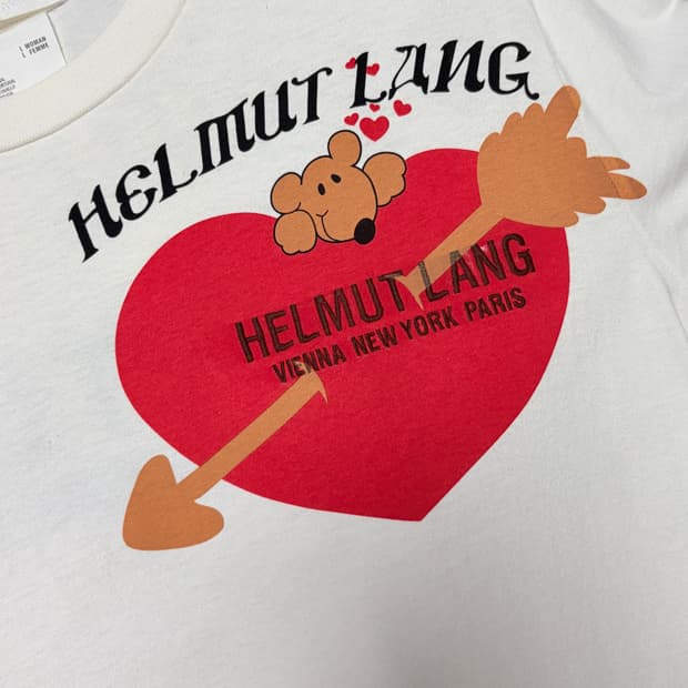 헬무트랭 발렌타인 반팔 티셔츠 M 화이트