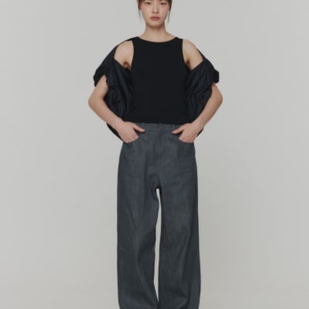 [뉴진스 다니엘 착용] 아모멘토 인디고 스트레이트 데님 (그레이)