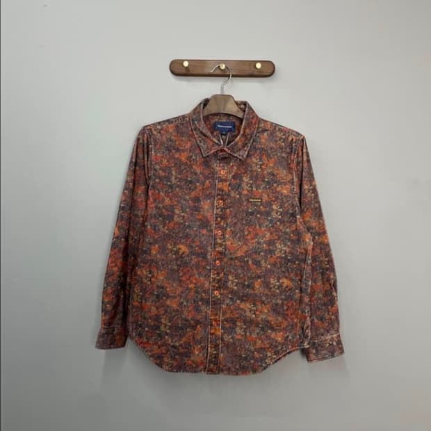 디스이즈네버댓 코듀로이 플로랄 셔츠