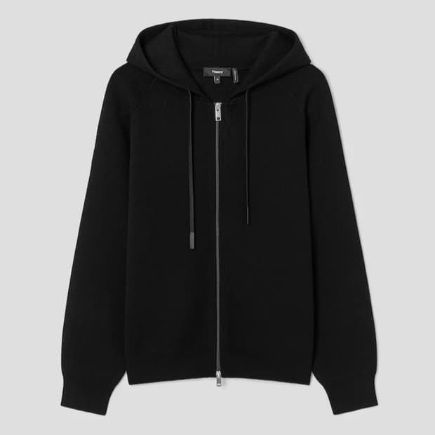 [구매] 띠어리 / 25ss 자고 후드 집업 블랙 m