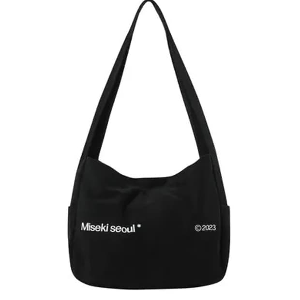 미세키 서울 코튼 빅 크로스백 블랙