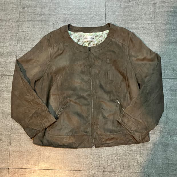 일본빈티지 Risoluzion 하구미아메카지 혁오 플라워 왁서자켓 