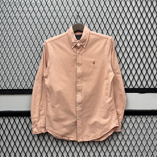 폴로 랄프로렌 솔리드 긴팔 셔츠 멀티포니 포인트 핑크