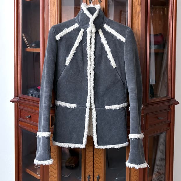 베로니크 브랑키노 워시드 데님 퍼 자켓