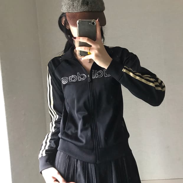 아디다스 블랙 골드 큐빅 져지