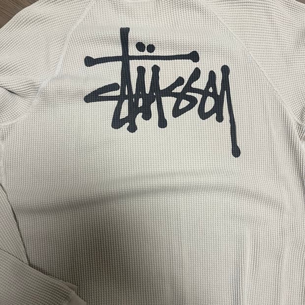 스투시 래글런 써멀 롱슬리브 크루 본 컬러