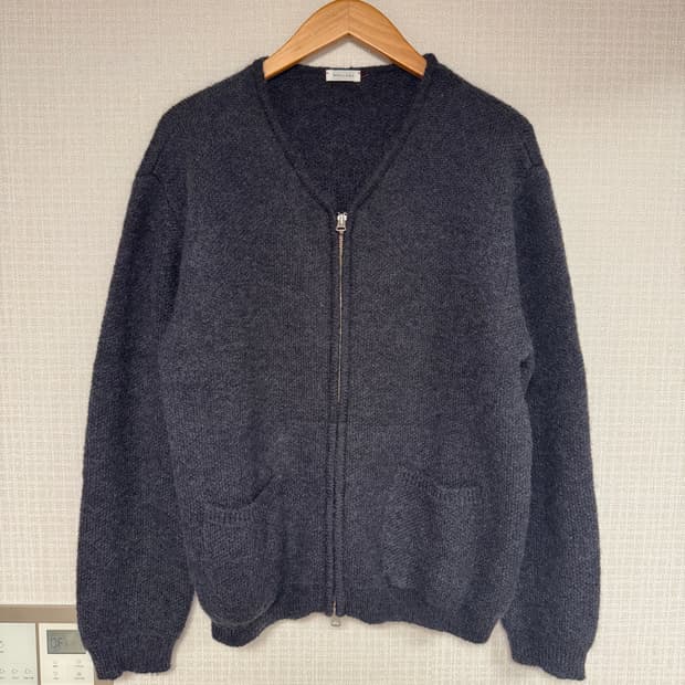 우드비 kid mohair zip cardigan 차콜네이비