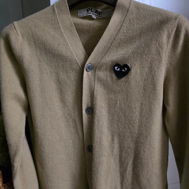 꼼데가르송 플레이 가디건 베이지 L