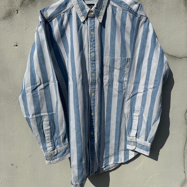 [XL] 00s GAP 올드 갭 스트라이프 트윌코튼 셔츠