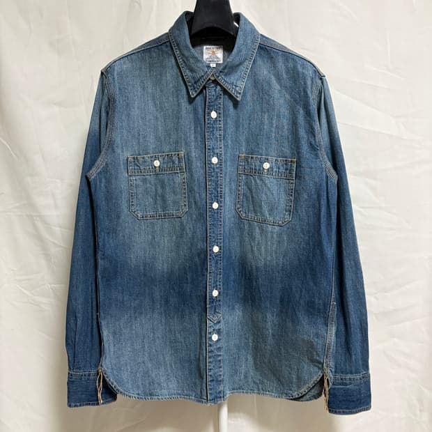 휴스턴 데님 워크셔츠 / 중청, L