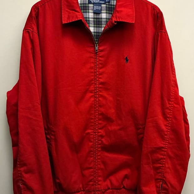 (L/105)폴로랄프로렌 코튼 스윙톱 해링턴자켓 바라쿠타 레드