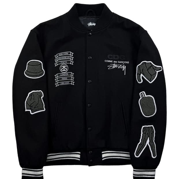 스투시 x CDG 바시티 자켓