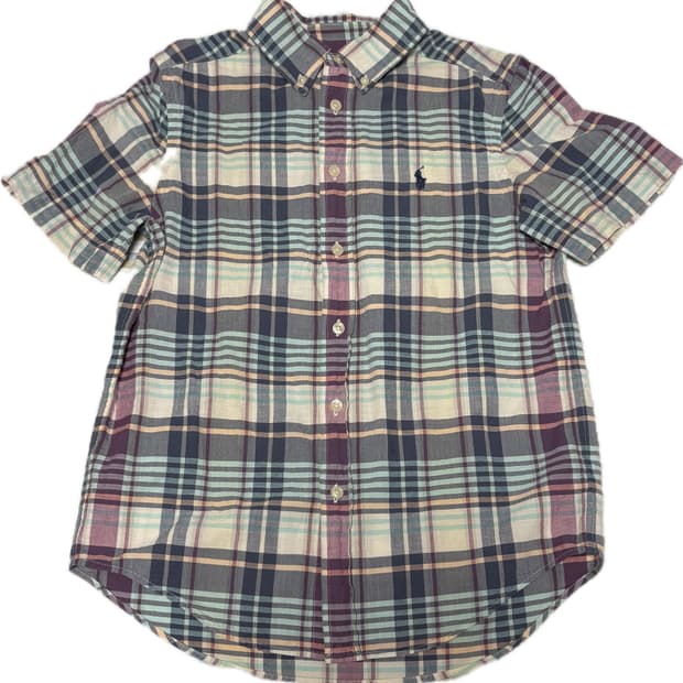 Polo Ralph Lauren 반팔 마드라스 체크 셔츠 M
