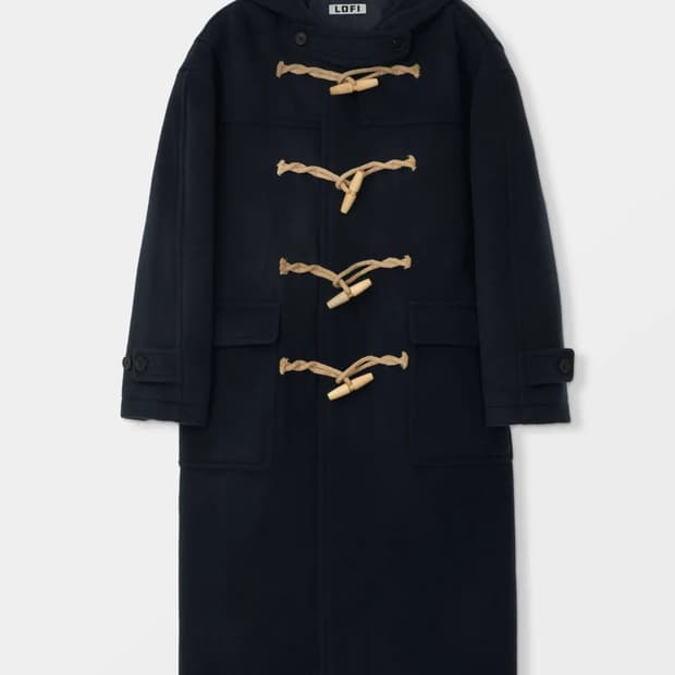 LOFI 로파이 스테디 더플 떡볶이 코트 네이비 XL