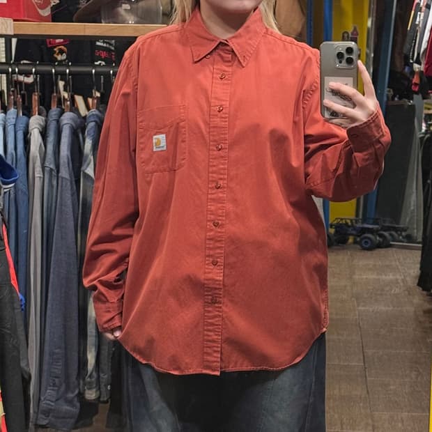 [HI] 칼하트 긴팔셔츠 오렌지 