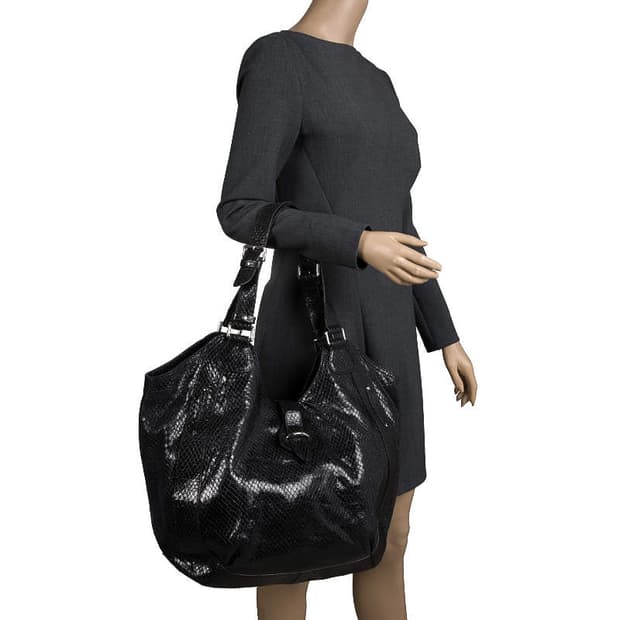 셀린느 블랙 파이톤 토트백 celine tote bag