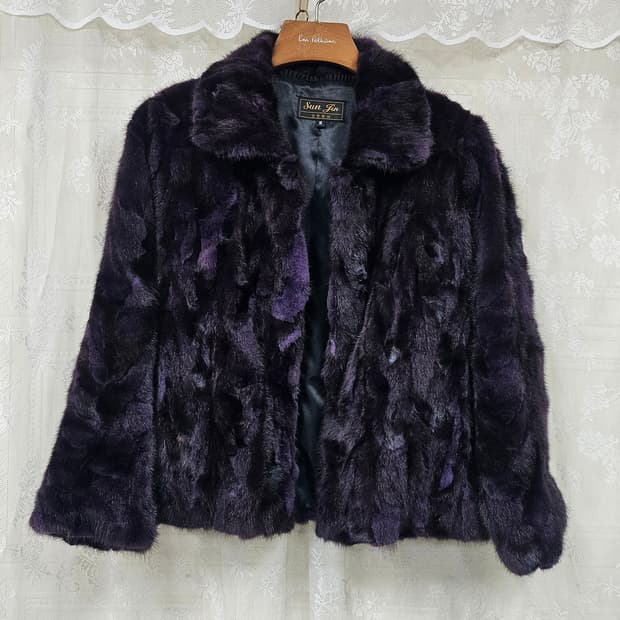 밍크 보라색 자켓