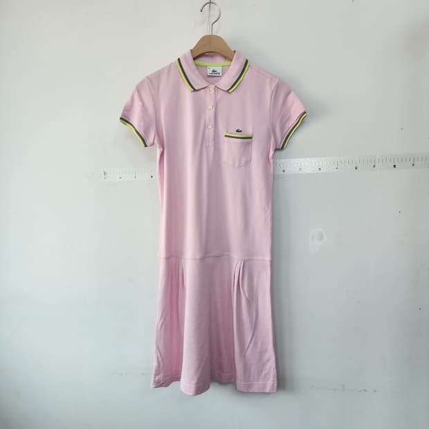 라코스테 핑크 반팔 원피스