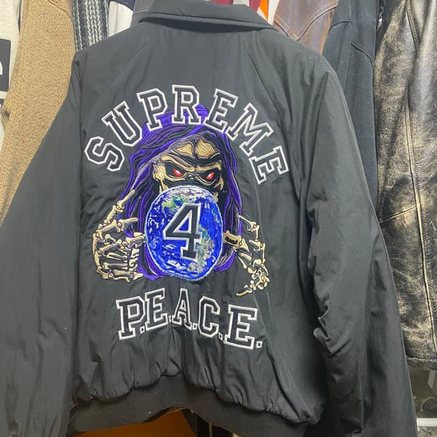 슈프림 피스 자수 워크자켓