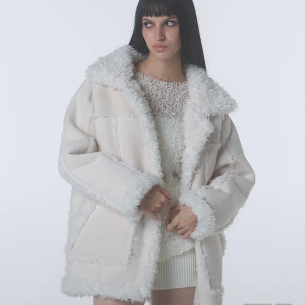 (새상품) 오디너리 홀리데이 코트 아이보리 