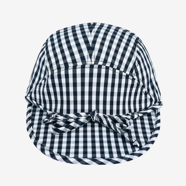 깅엄 체크 덕 캡  Navy
