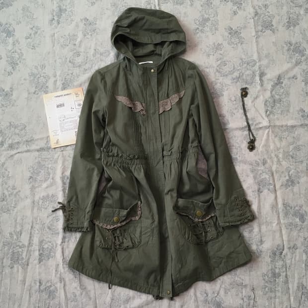 axes femme vintage military hooded parka