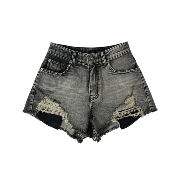 보헴서 보헤미안 서울 스터드 쇼츠 그레이 반바지 데님쇼츠