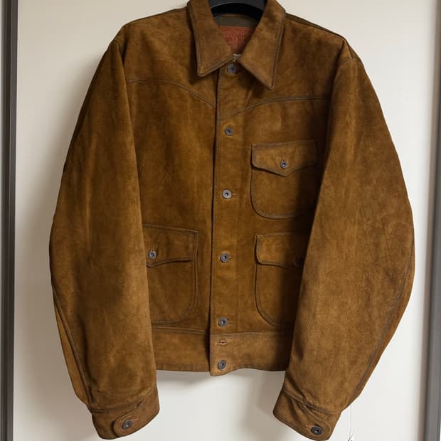 (새상품) RRL 러프아웃 스웨이드 자켓, XL