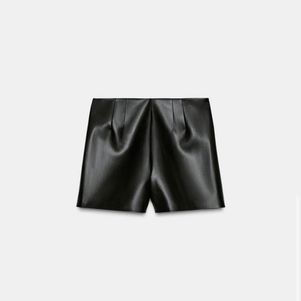 자라 레더 숏팬츠