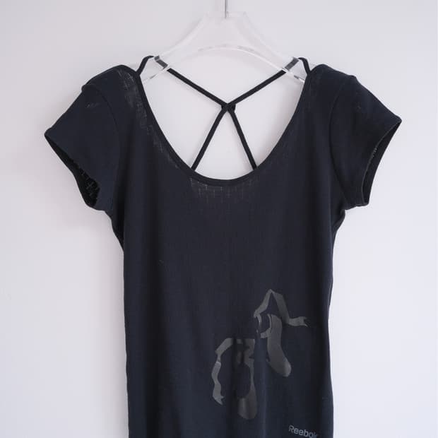 Ballet shoes pointelle crossed back top