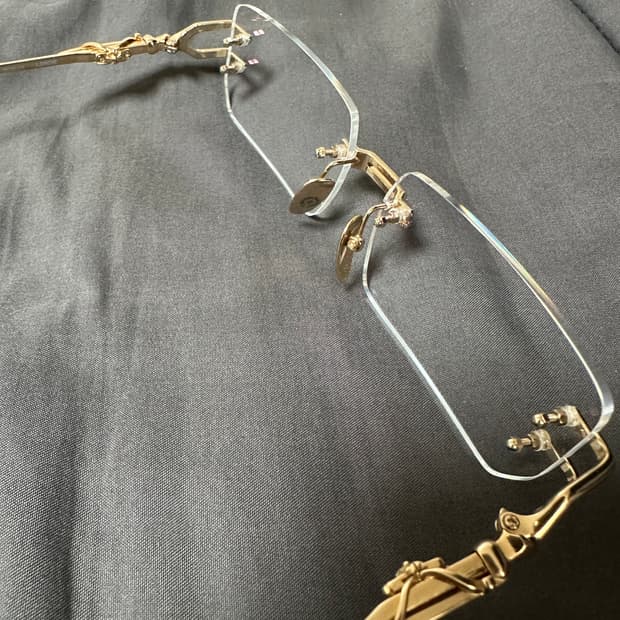 크롬하츠 안경 무테 로디 골드 렌즈 2종