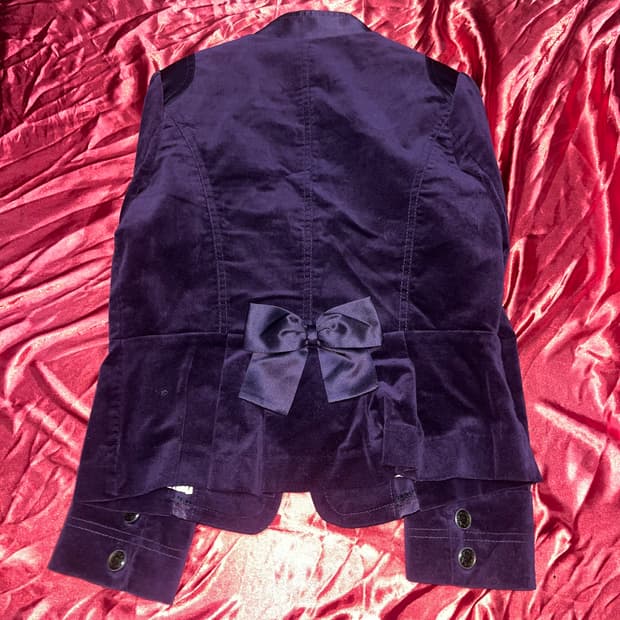 퍼플 리본 블레이져 갸루 고딕 고스