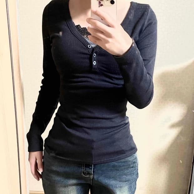 공겜여주 일본 빈티지 롱슬리브티