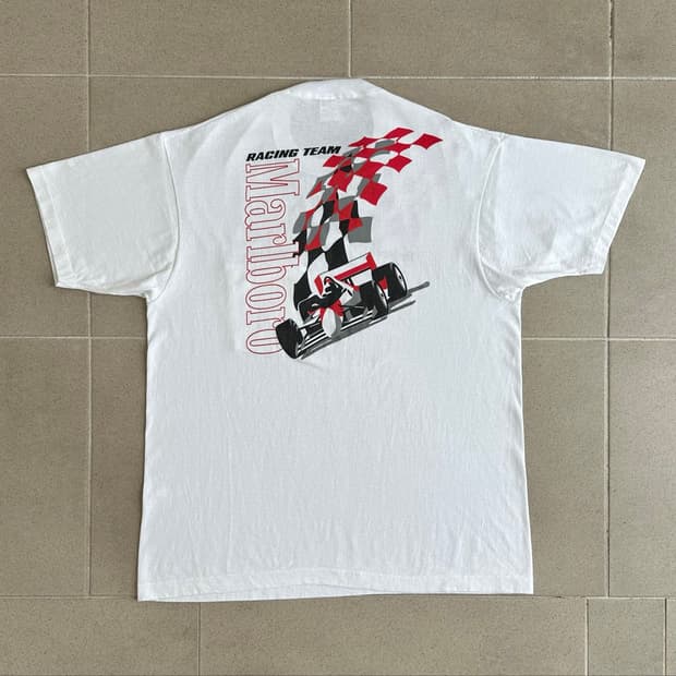 90s 빈티지 말보로 티셔츠 레이싱 XL