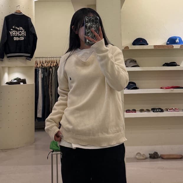 폴로 랄프로렌 포니 자수 브이넥 니트 U1084