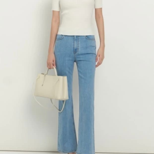 시에 SIE 버킨 세미 부츠컷 데님 롱 S