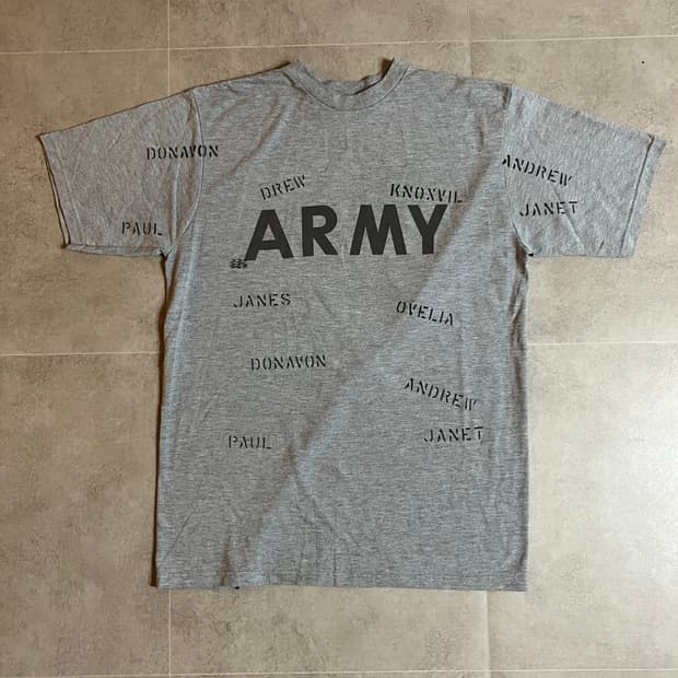 Us army 리메이크 반팔 티셔츠