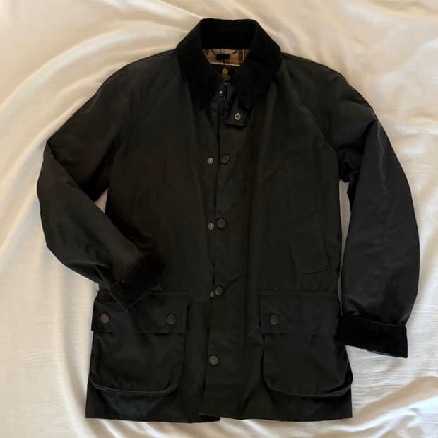 바버 왁스자켓 블랙