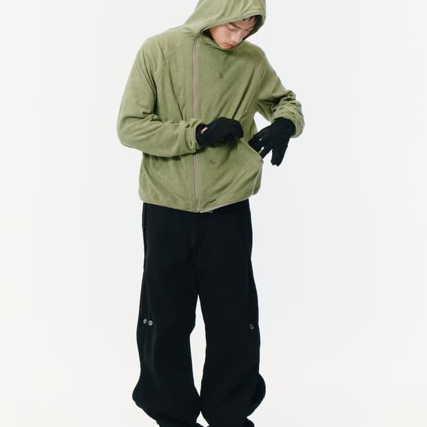 Sansan gear 산산기어 버튼 플리스 재킷 그린