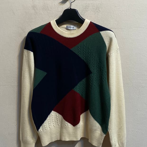 버버리 컬러 블럭 스웨터