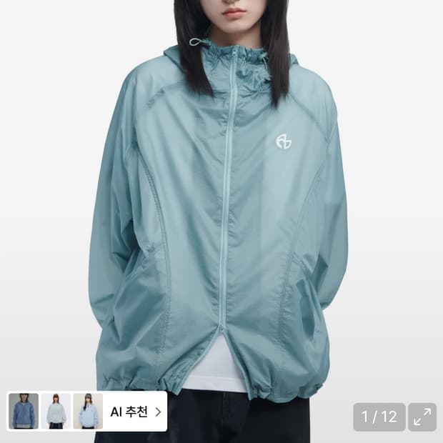 노매뉴얼 나일론 자켓 바람막이 M