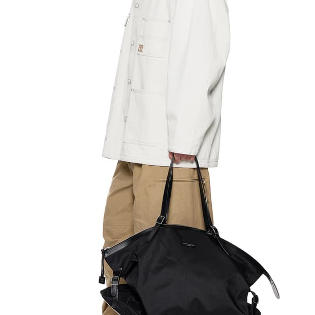 우영미 라지 코듀라 토트백 블랙