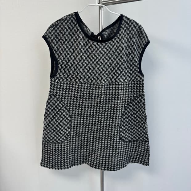 큐티 하운드투스 패턴 쁘띠 풀오버