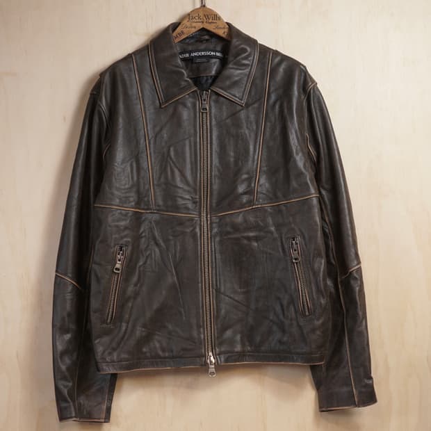 앤더슨벨 드레젠 카우 레더 자켓