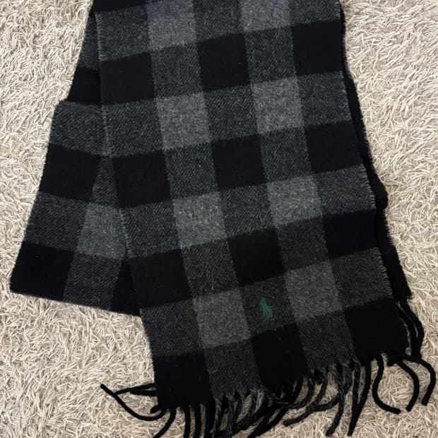 폴로 체크 목도리