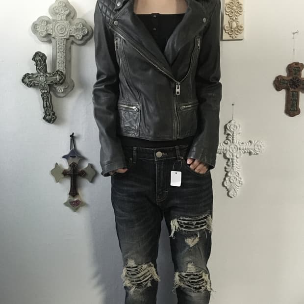 All saints leather rider jacket